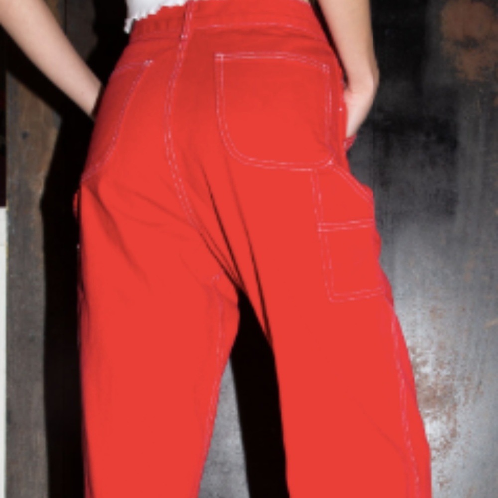Red Brandy Carpenter Pants